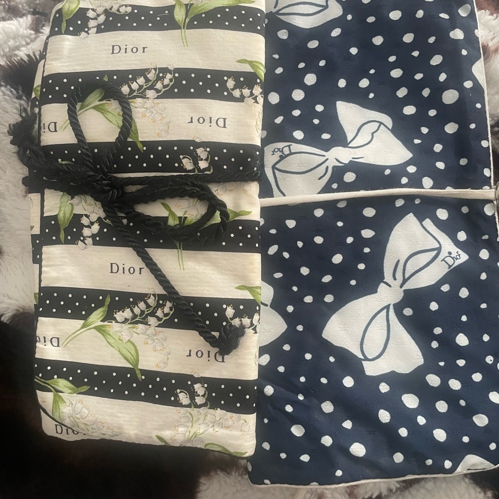 Dior Black and White Polka Dot Makeup/Shower bag